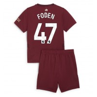 Manchester City Phil Foden #47 Fotballklær Tredjedraktsett Barn 2024-25 Kortermet (+ korte bukser)